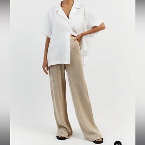 DISSH Ophelia Crochet drawstring pant - Stone